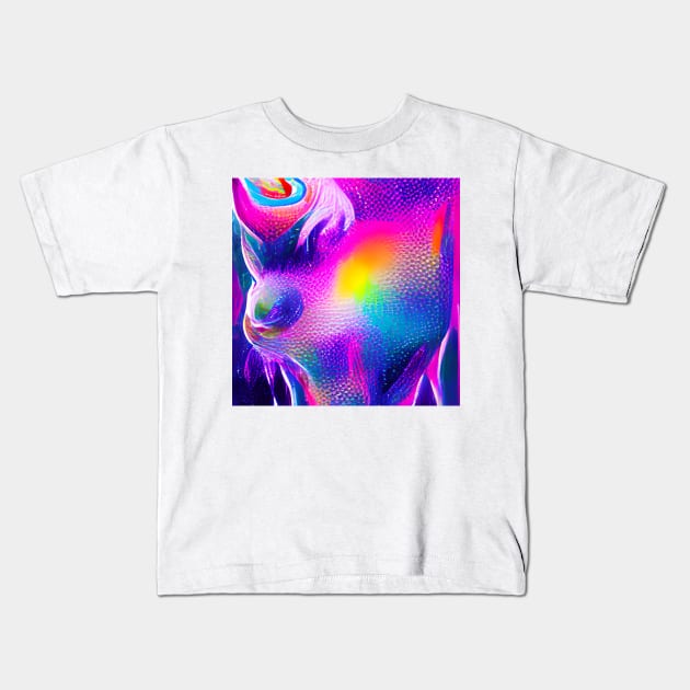 Neon Water Bubble Kids T-Shirt by Mihadom